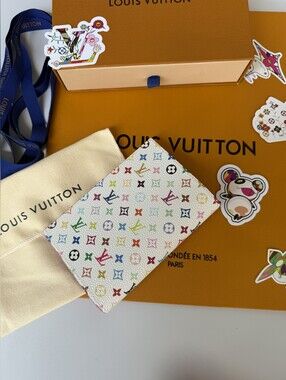 Louis Vuitton Multicolor Monogram White Canvas Wallet